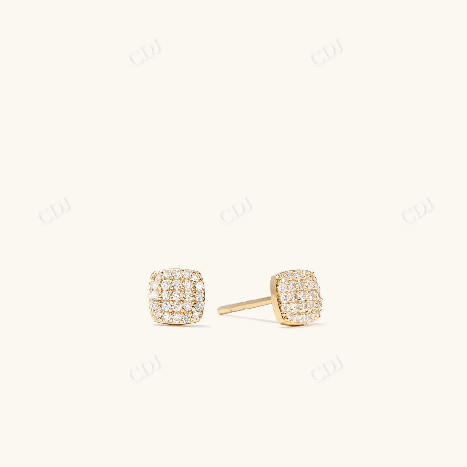 0.13CT Lab Grown Cushion Stud Diamond Earrings