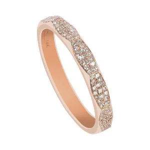 0.17CT Modern Diamond Ring Set in 14K Rose Gold