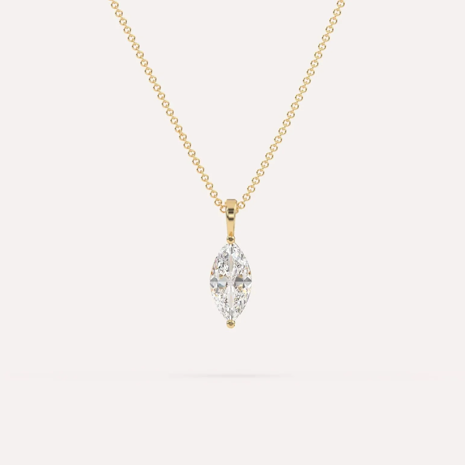 1 carat Marquise Diamond Pendant Necklace