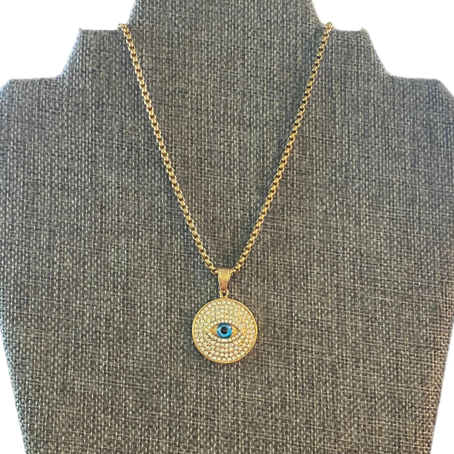 All Seeing Eye Gold Diamond Pendant & Necklace