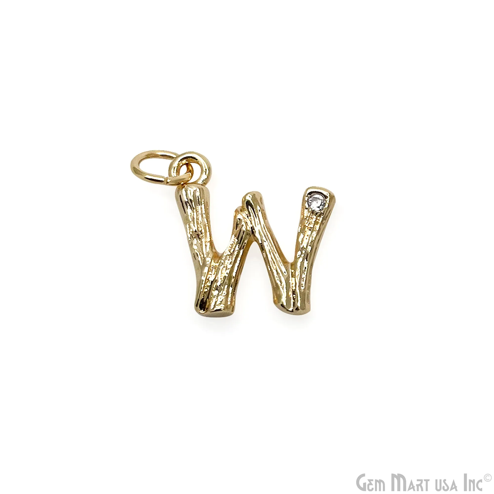 Alphabets 15mm Single Bail Pendants, Letter Charms, Personalized Necklace