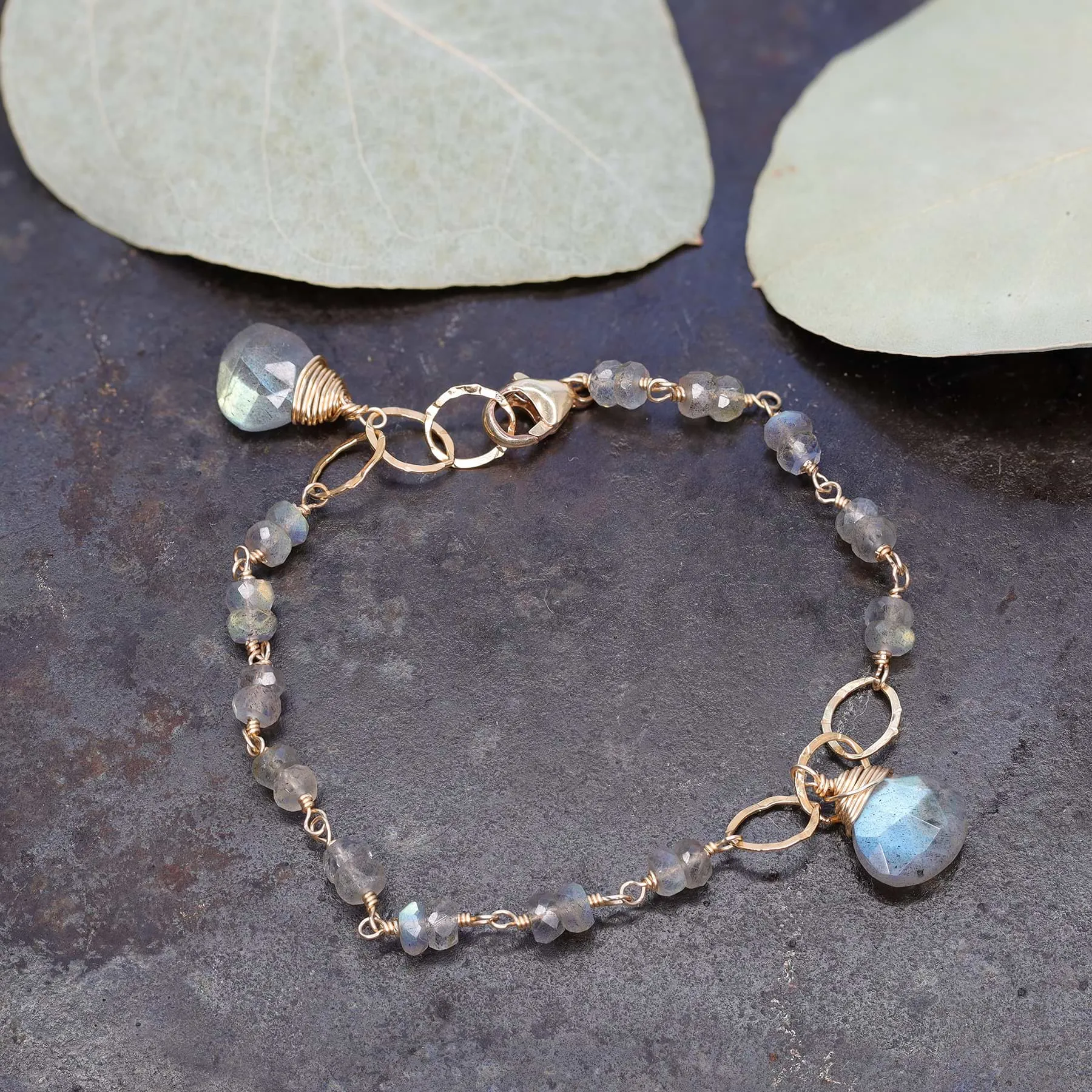 Amaya - Labradorite Gold Bracelet