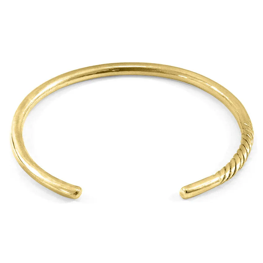 ANCHOR & CREW Byron Quarter Rope Wayfarer 9ct Yellow Gold Bangle