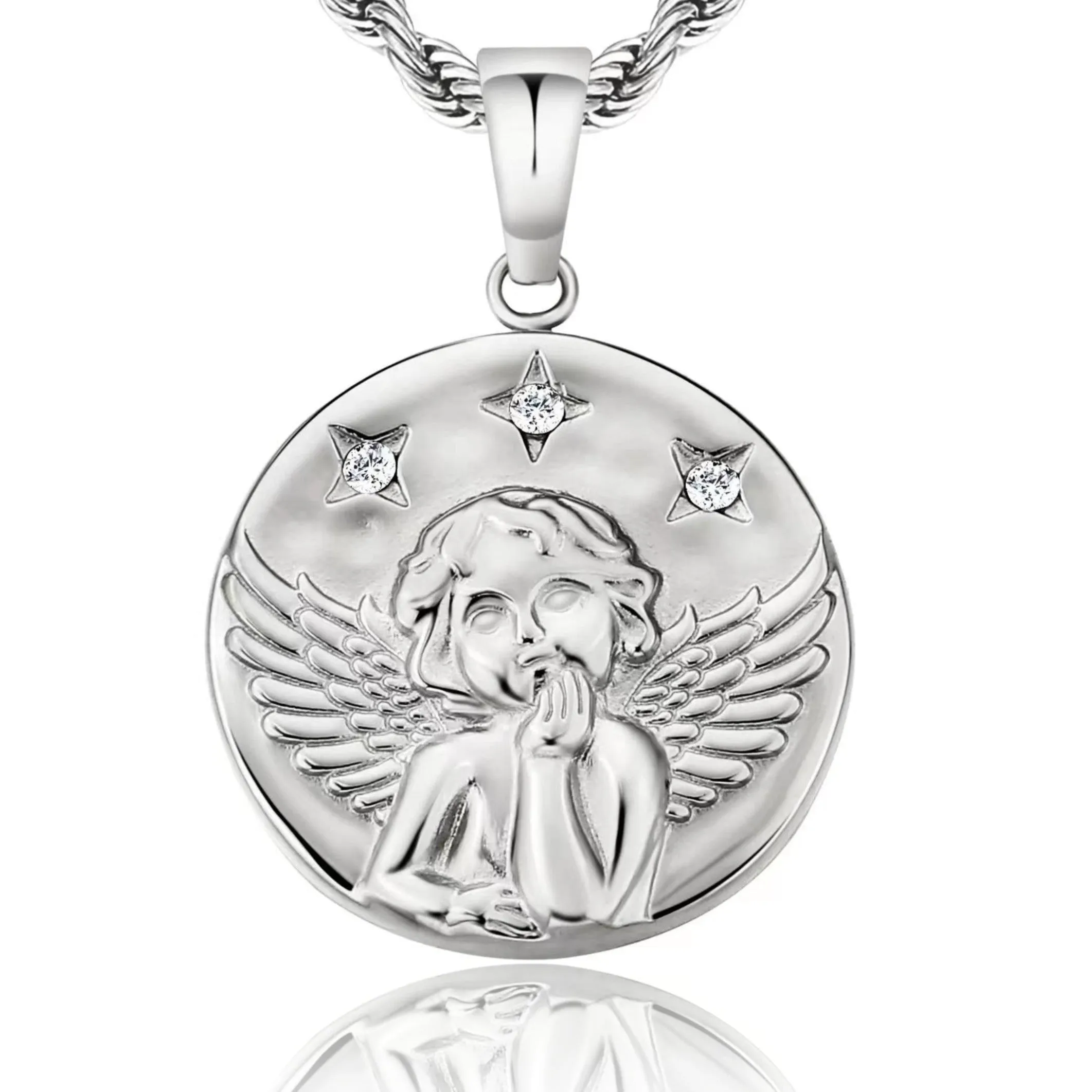 Angle Coin Pendant Necklace