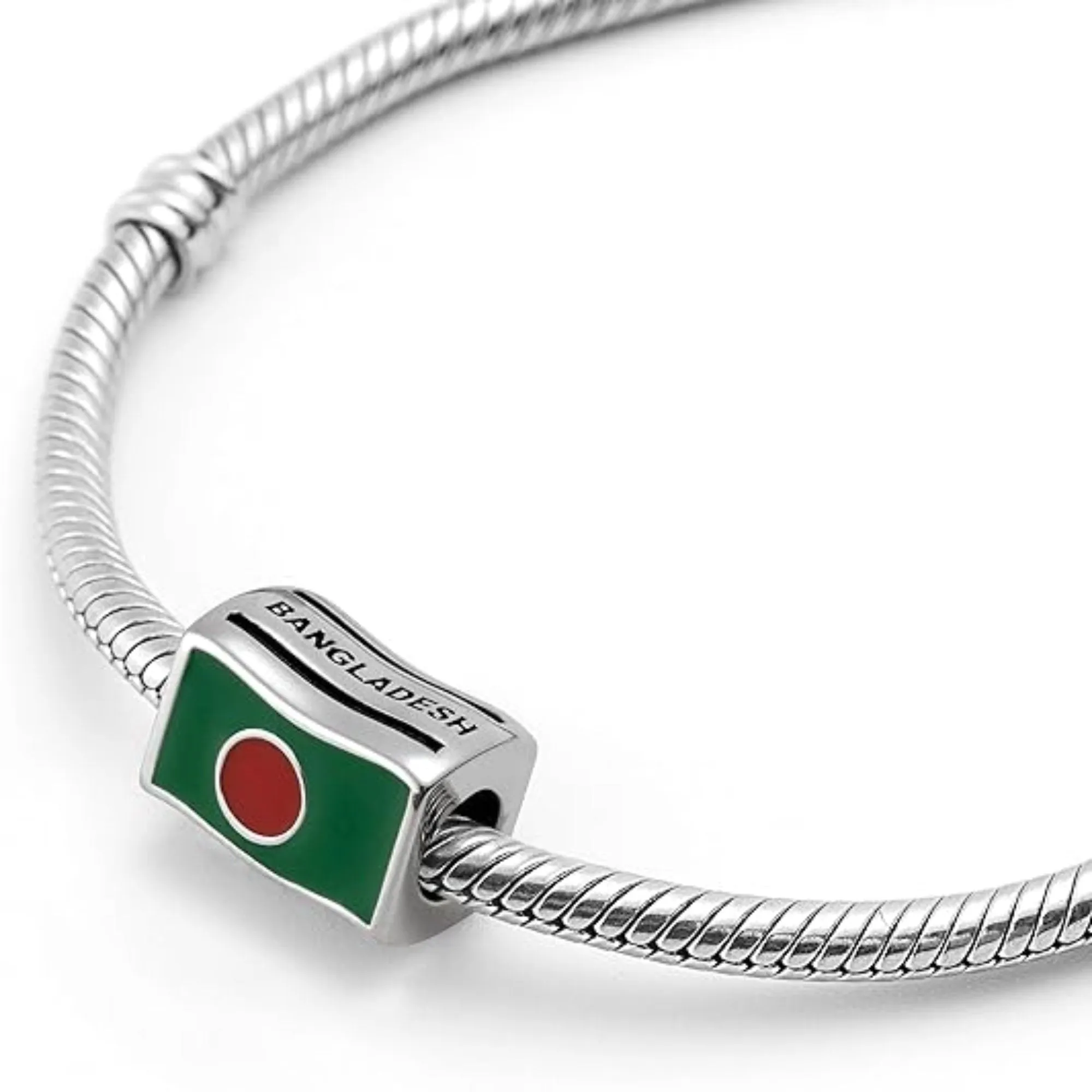 Bangladesh Flag Bead Charm