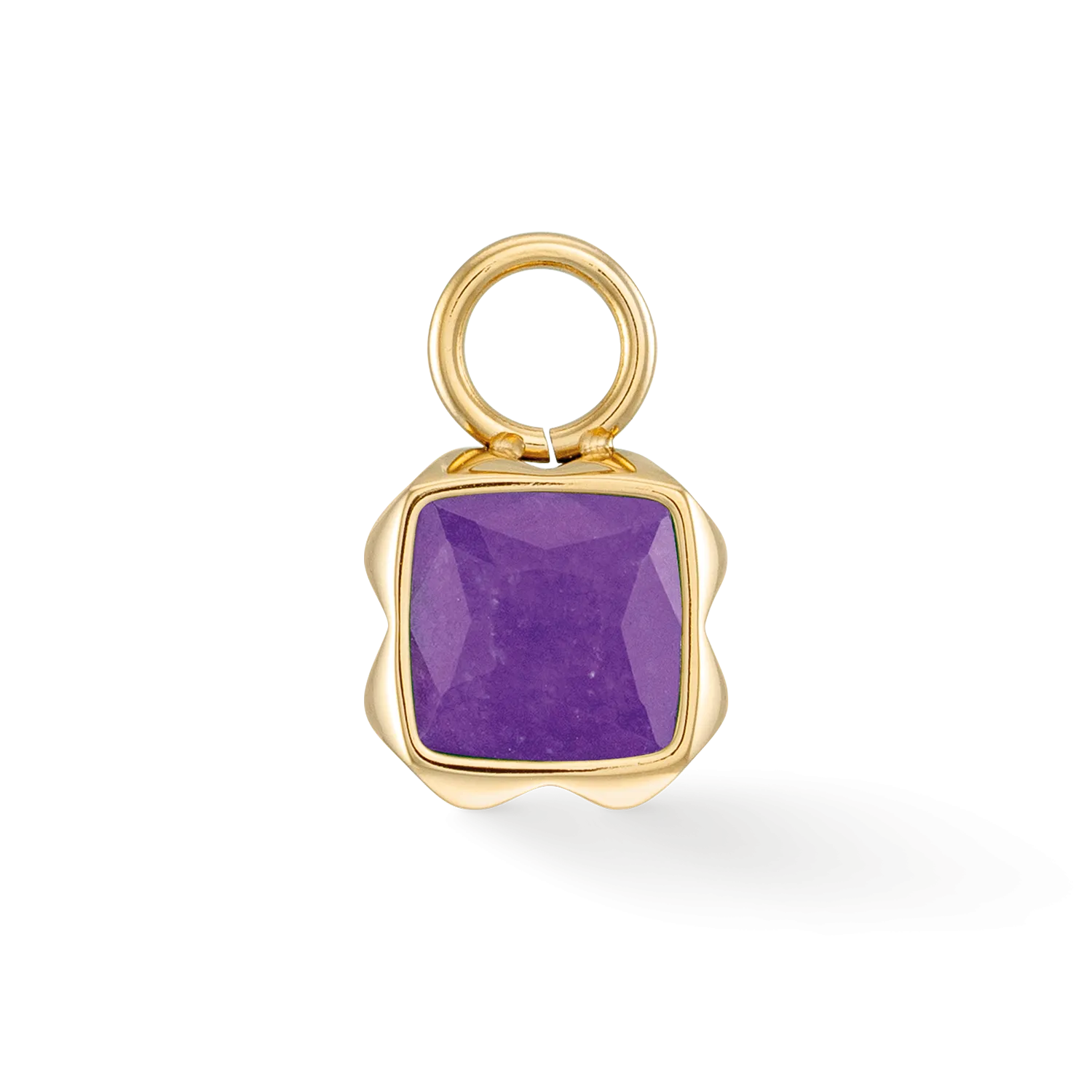 Birthstone February Charm Sugilite Gold