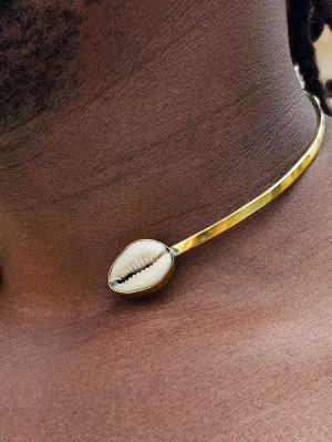 Brass x Cowrie Choker