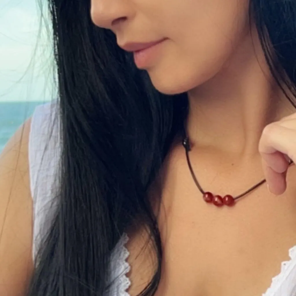 Carnelian Beaded Choker - Vibrant & Empowering