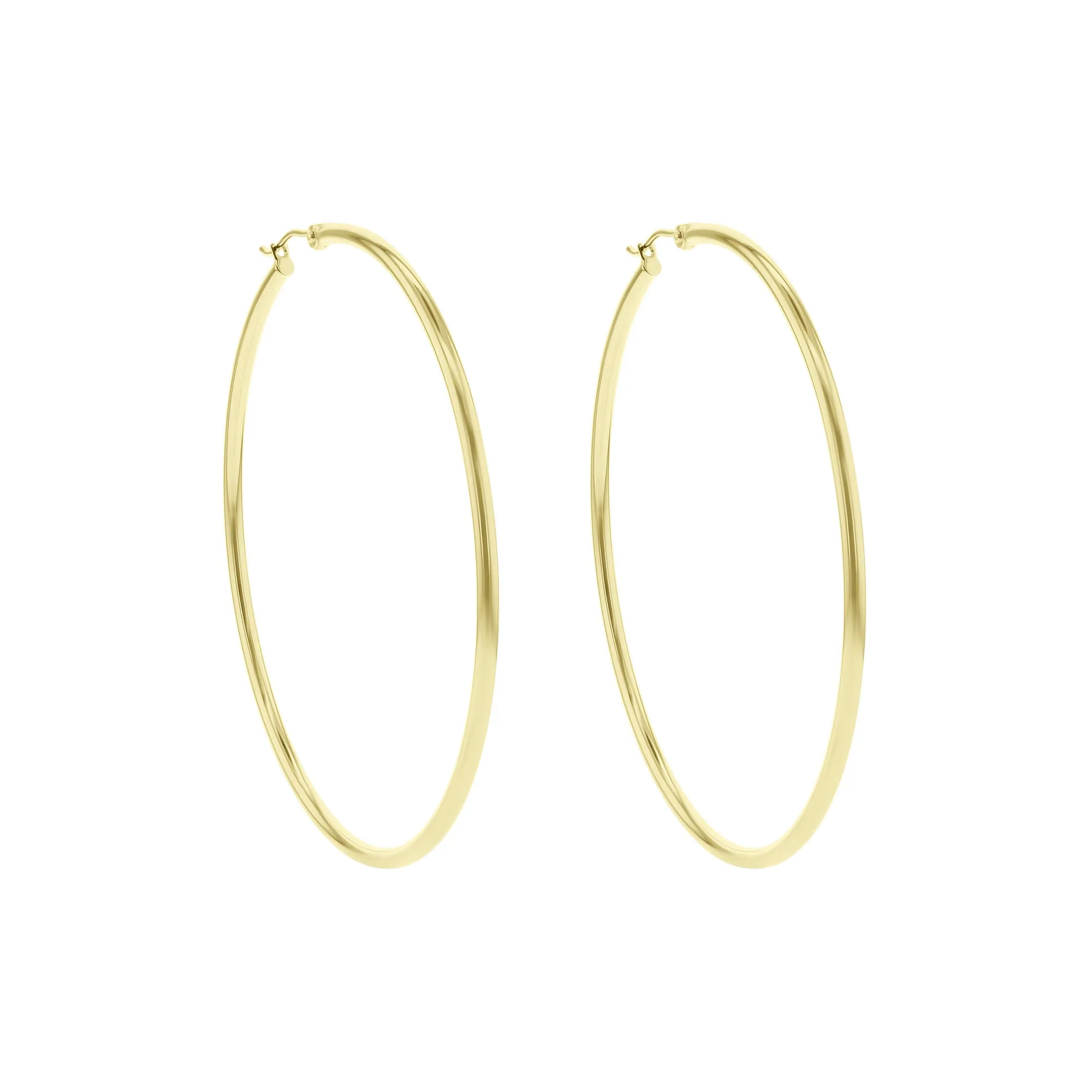 Classic Gold Hoop Earrings - 2x60MM