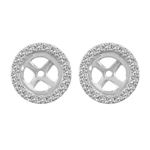 Classic Round Diamond Stud Jackets 1/4ct