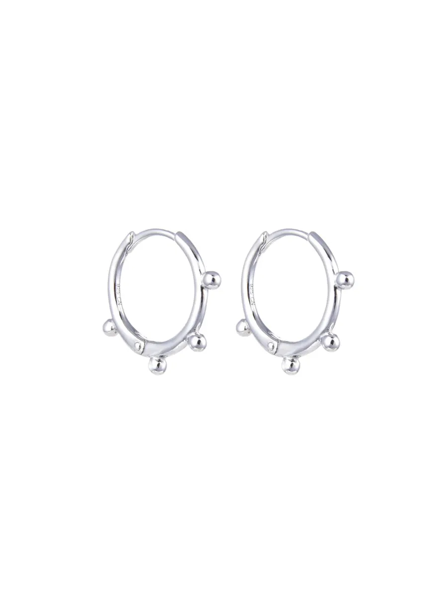 Dot Edge Huggie Hoops