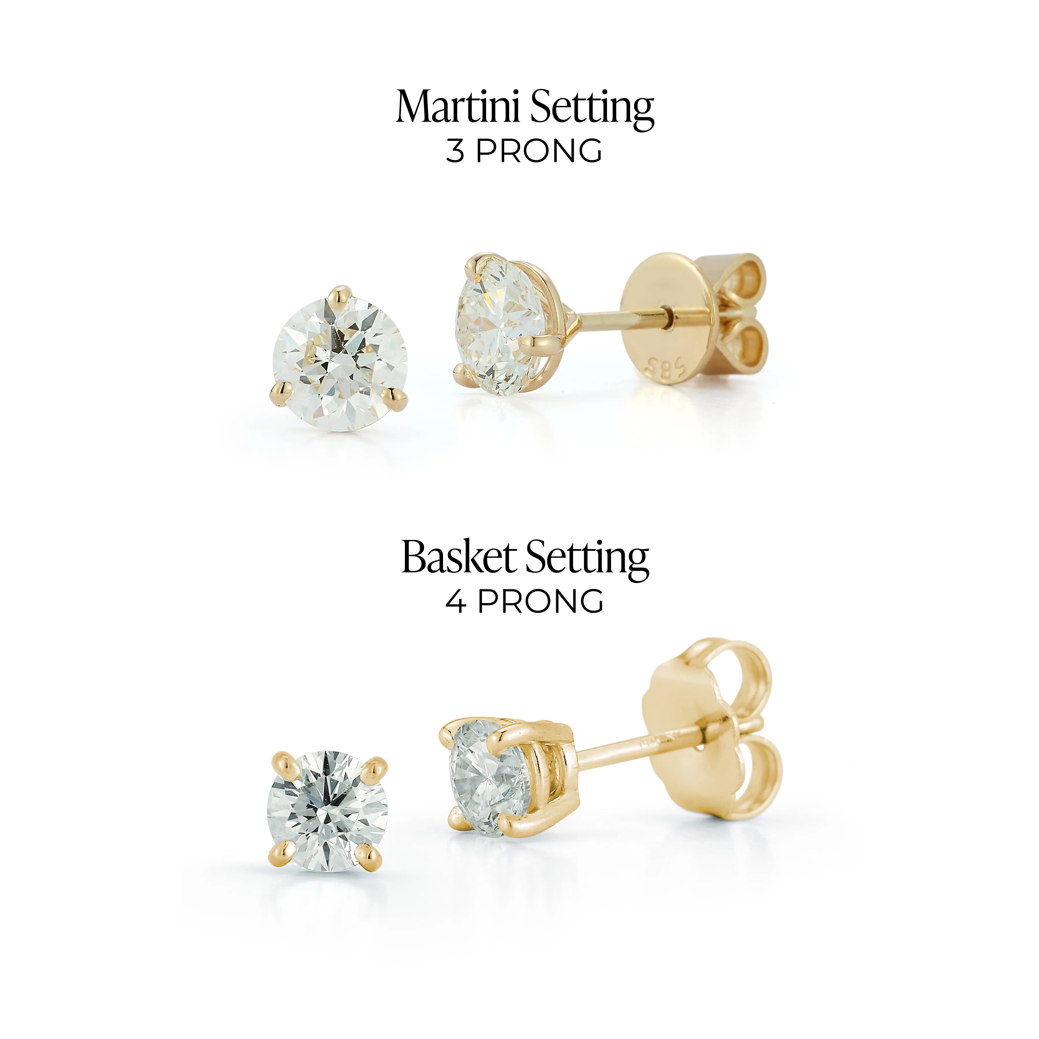 DRD Diamond Solitaire Studs 0.80 Ct. Total Weight