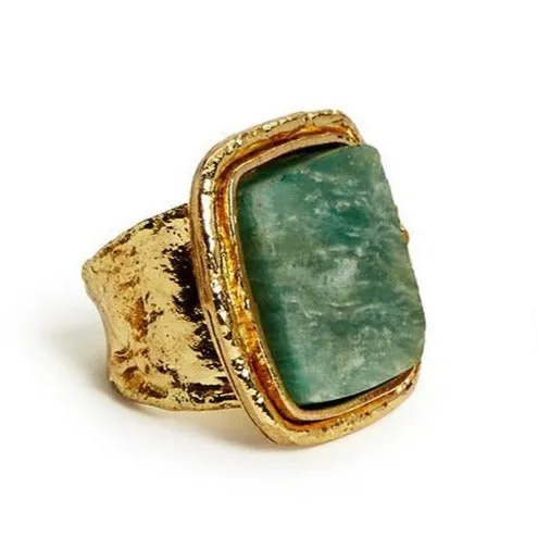 Gemstone Statement Adjustable Ring