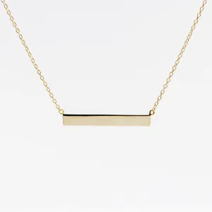 Gold Plated Bar Necklace