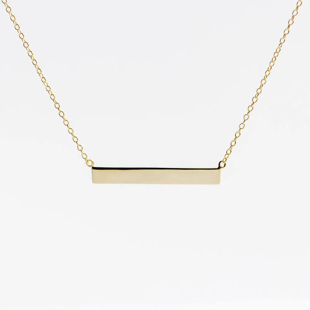 Gold Plated Bar Necklace