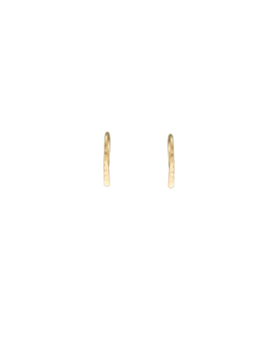 Hammered Minimalist Ear Threads