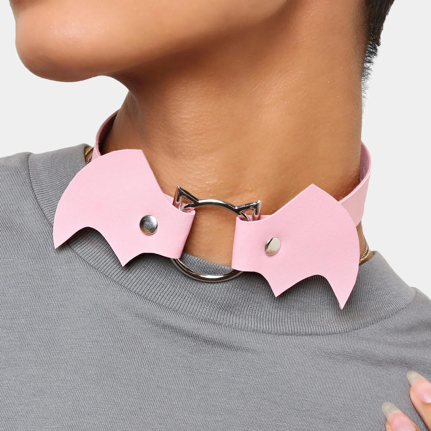 Kawaii Baby Pink Bat Choker