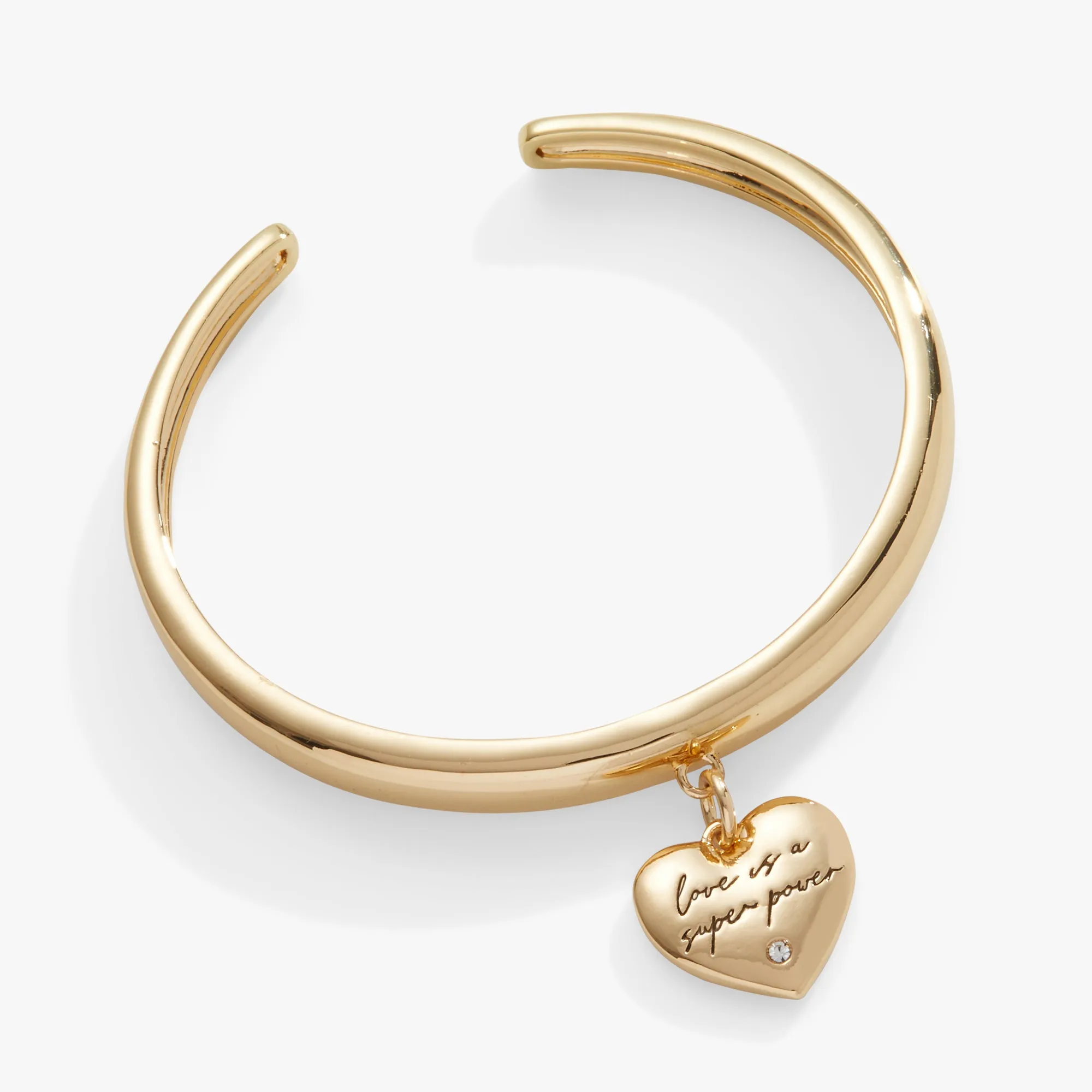 Love is a Superpower Charm Cuff Bracelet