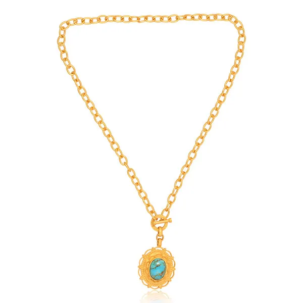 Meet Me in Mykonos Toggle Necklace - Turquoise