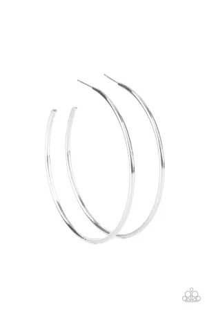 Mega Metro - Silver Hoop Earring