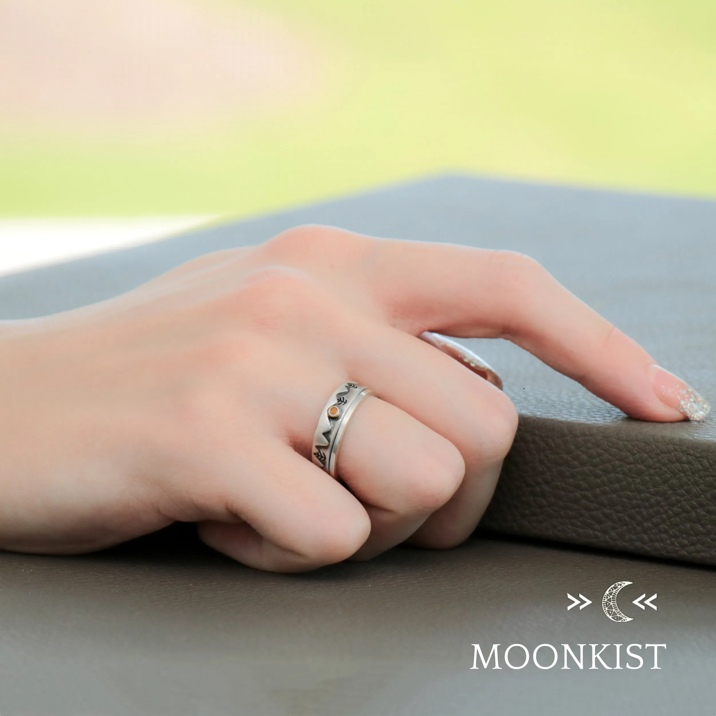 Modern Mountain Engagement Ring Set | Moonkist Designs