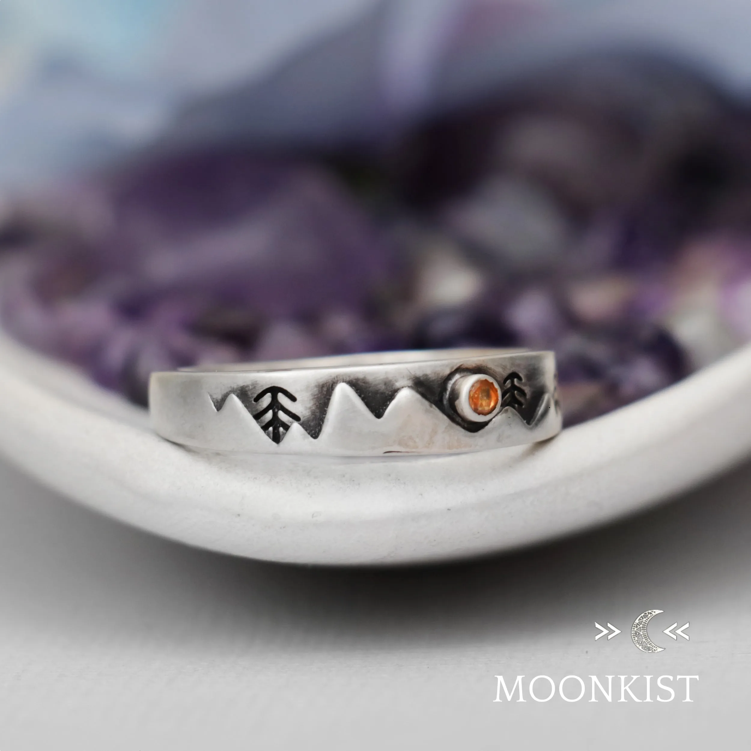 Modern Mountain Range Engagement Ring | Moonkist Designs