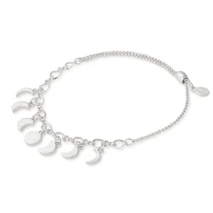 Stylish Moon Phase Adjustable Pull Chain Bracelet