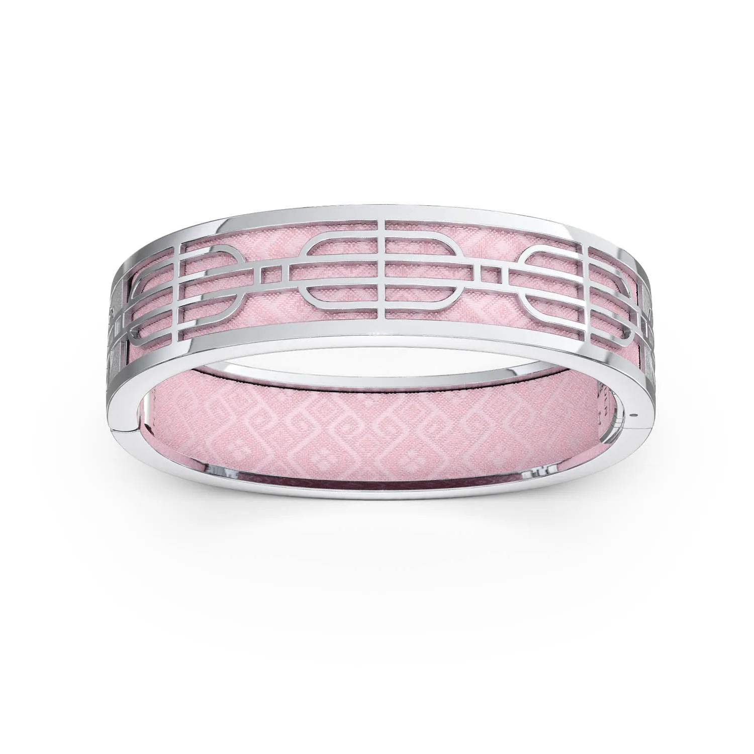 Nanyang Dream Bangle - Rose Syrup Pink - Sterling Silver