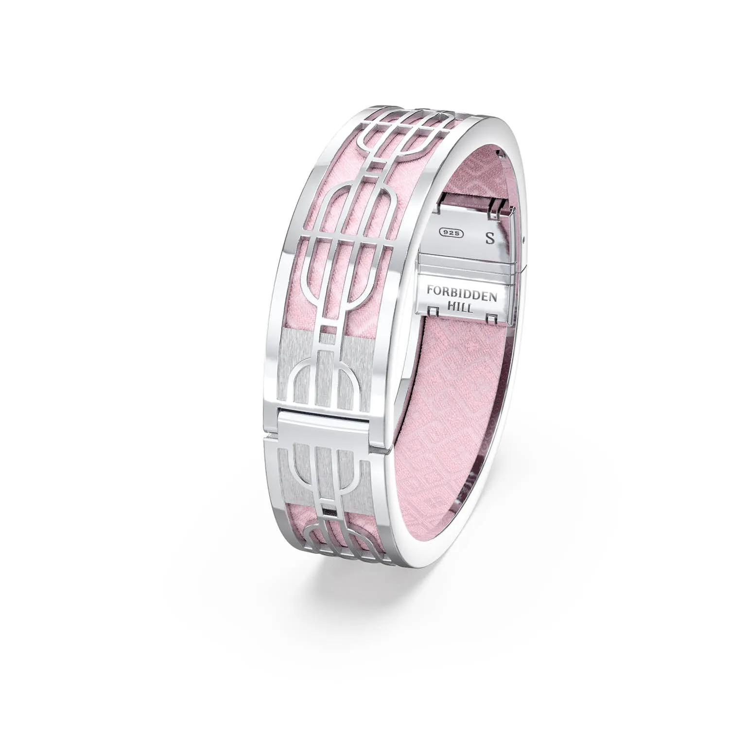 Nanyang Dream Bangle - Rose Syrup Pink - Sterling Silver