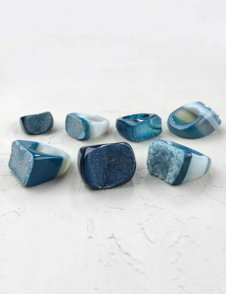 Nuance Natural Stone Druzy Rings