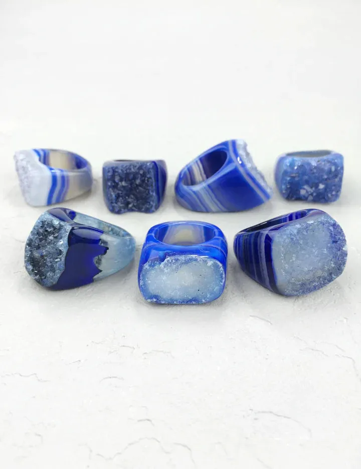 Nuance Natural Stone Druzy Rings