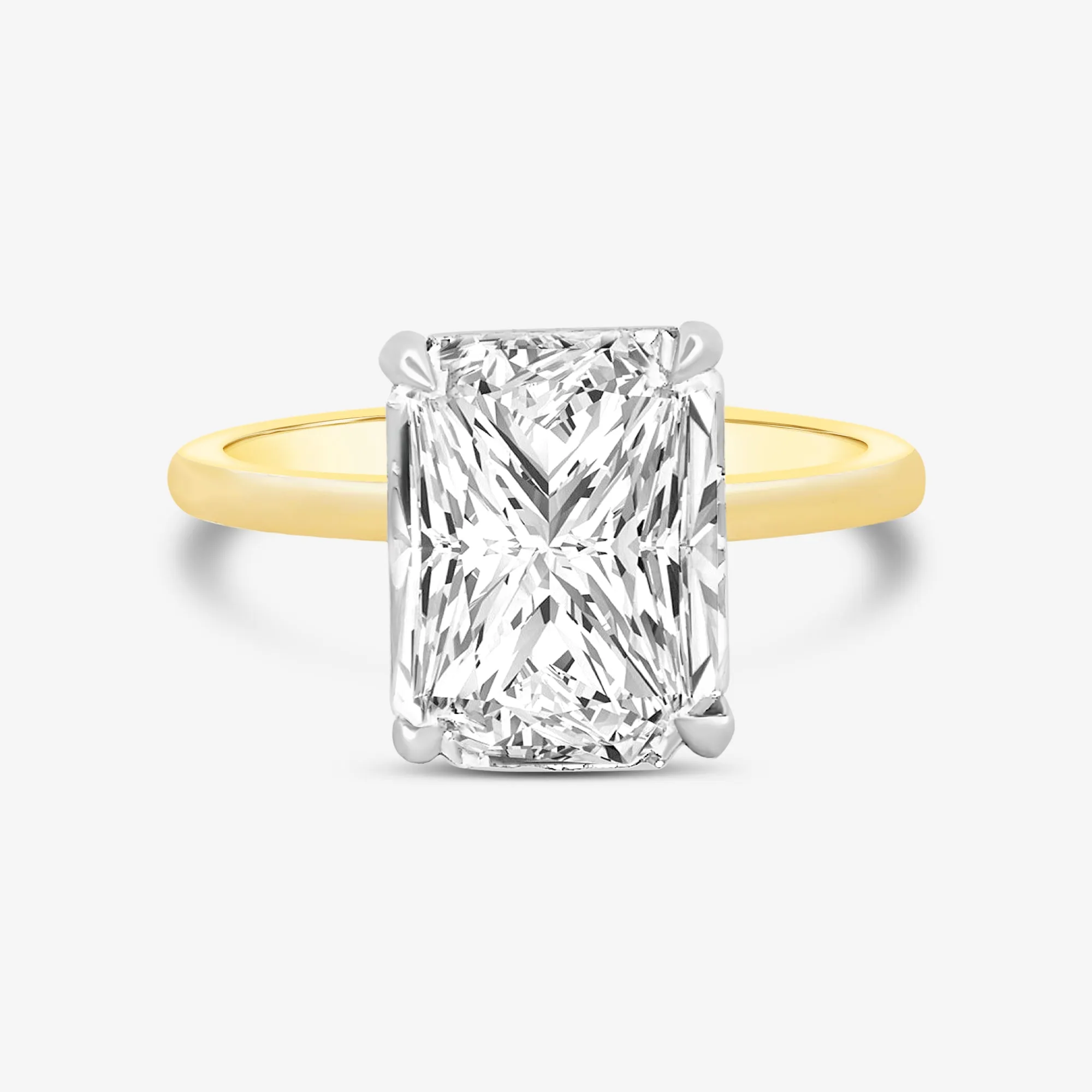 Preset 4.32CT Radiant Diamond Engagement Ring