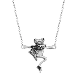 Pretty Animal Necklace Vintage 3D Realistic Baby Frog on a Branch Animal Unique Necklaces & Pendants Gift for Women Girls