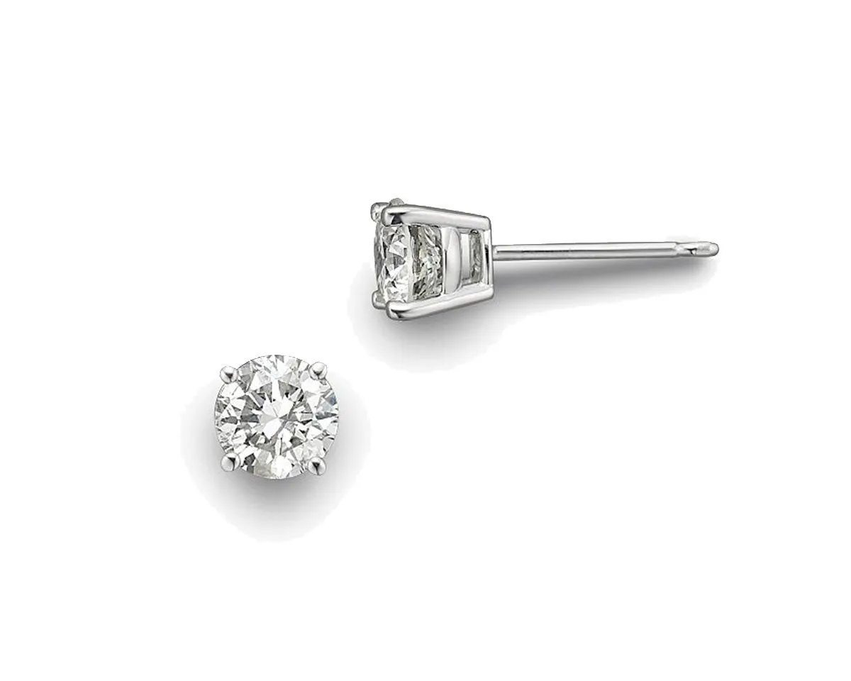 Round Diamond Stud Earrings (0.20 -0.40 ct.) in 14K Gold