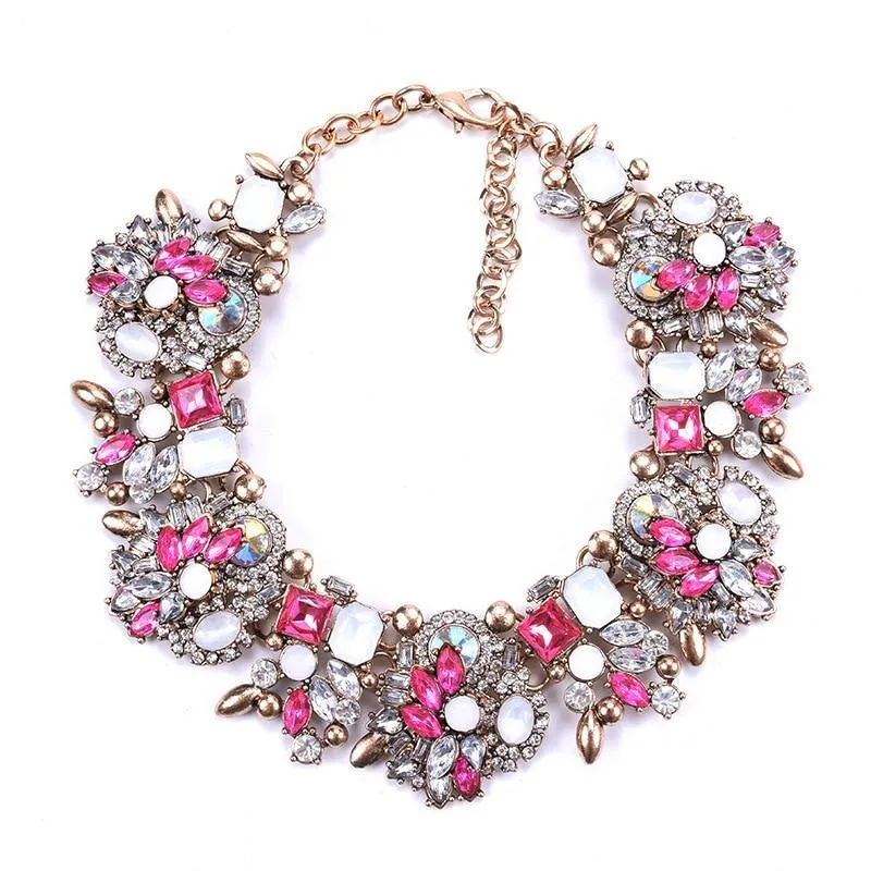 Shaded Rhinestone Necklace