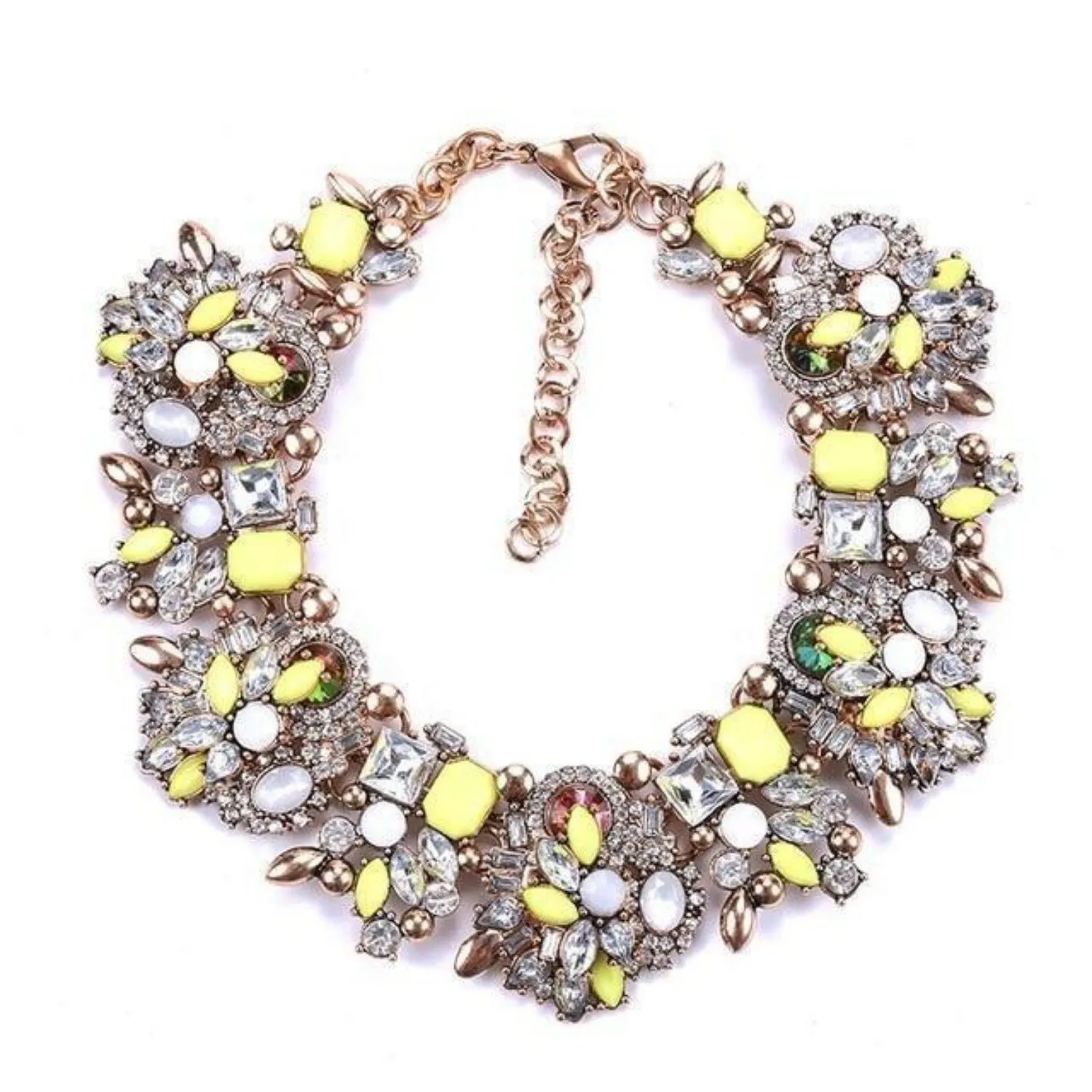 Shaded Rhinestone Necklace