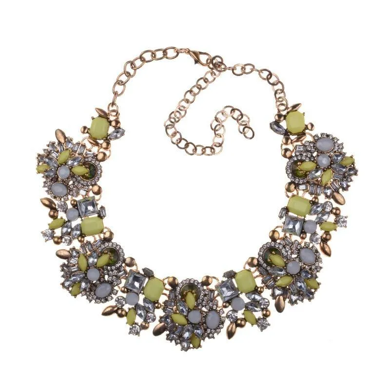 Shaded Rhinestone Necklace