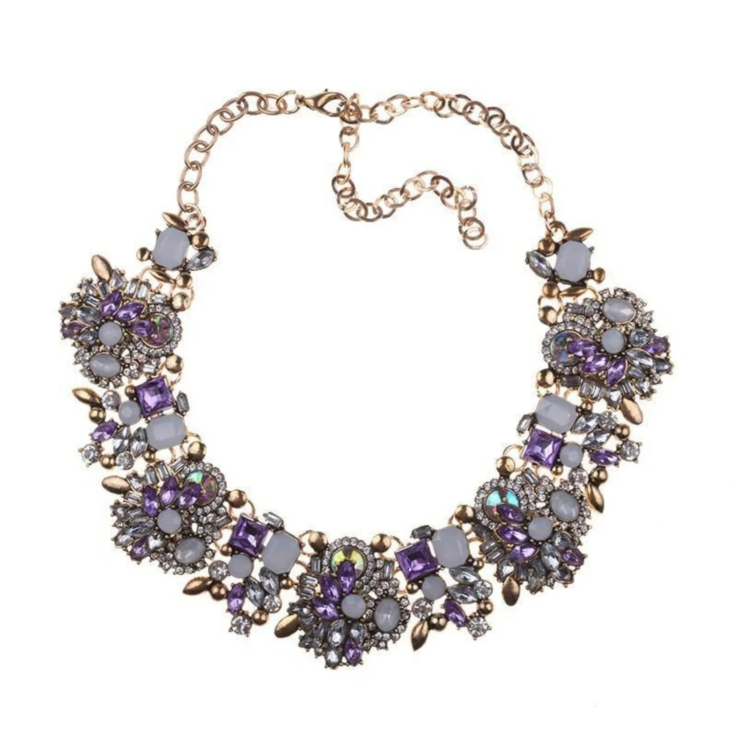 Shaded Rhinestone Necklace