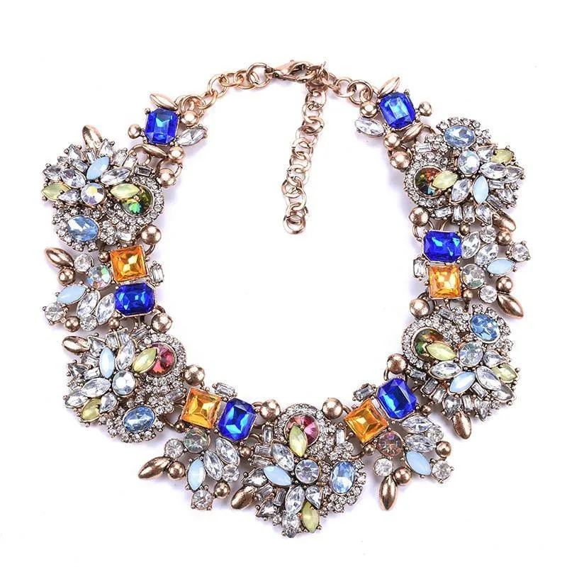 Shaded Rhinestone Necklace