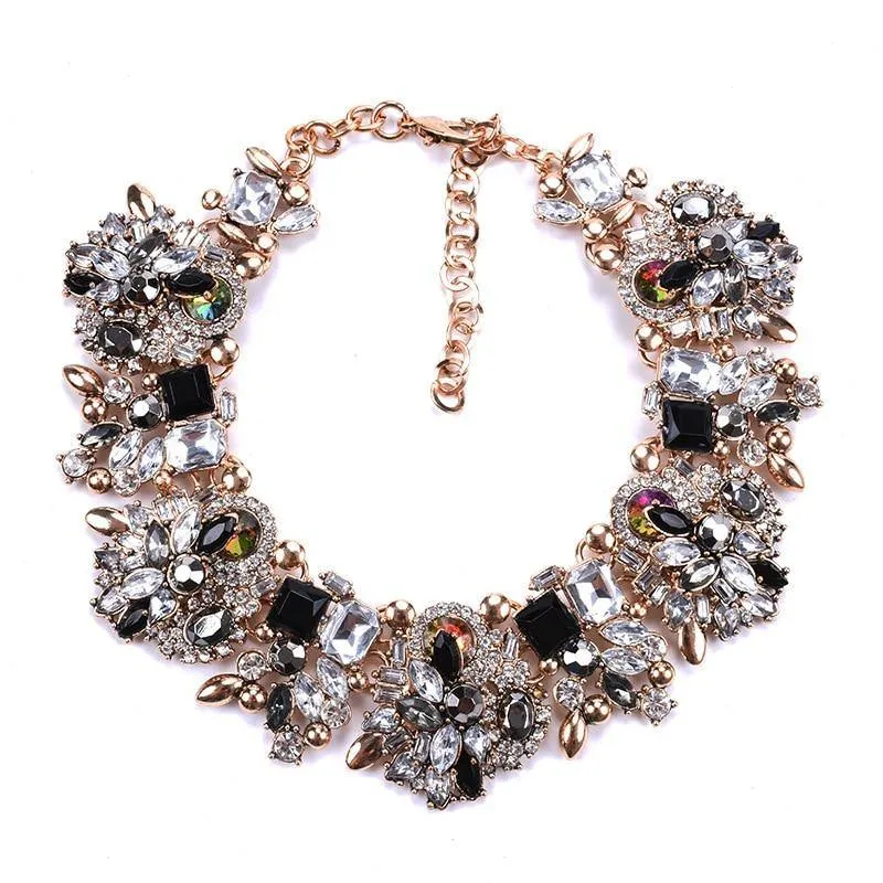 Shaded Rhinestone Necklace