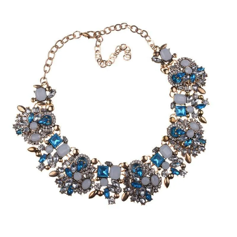 Shaded Rhinestone Necklace