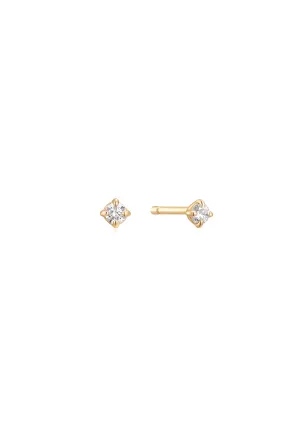 The Lune Cultured Diamond 9ct Solid Gold Stud Earrings