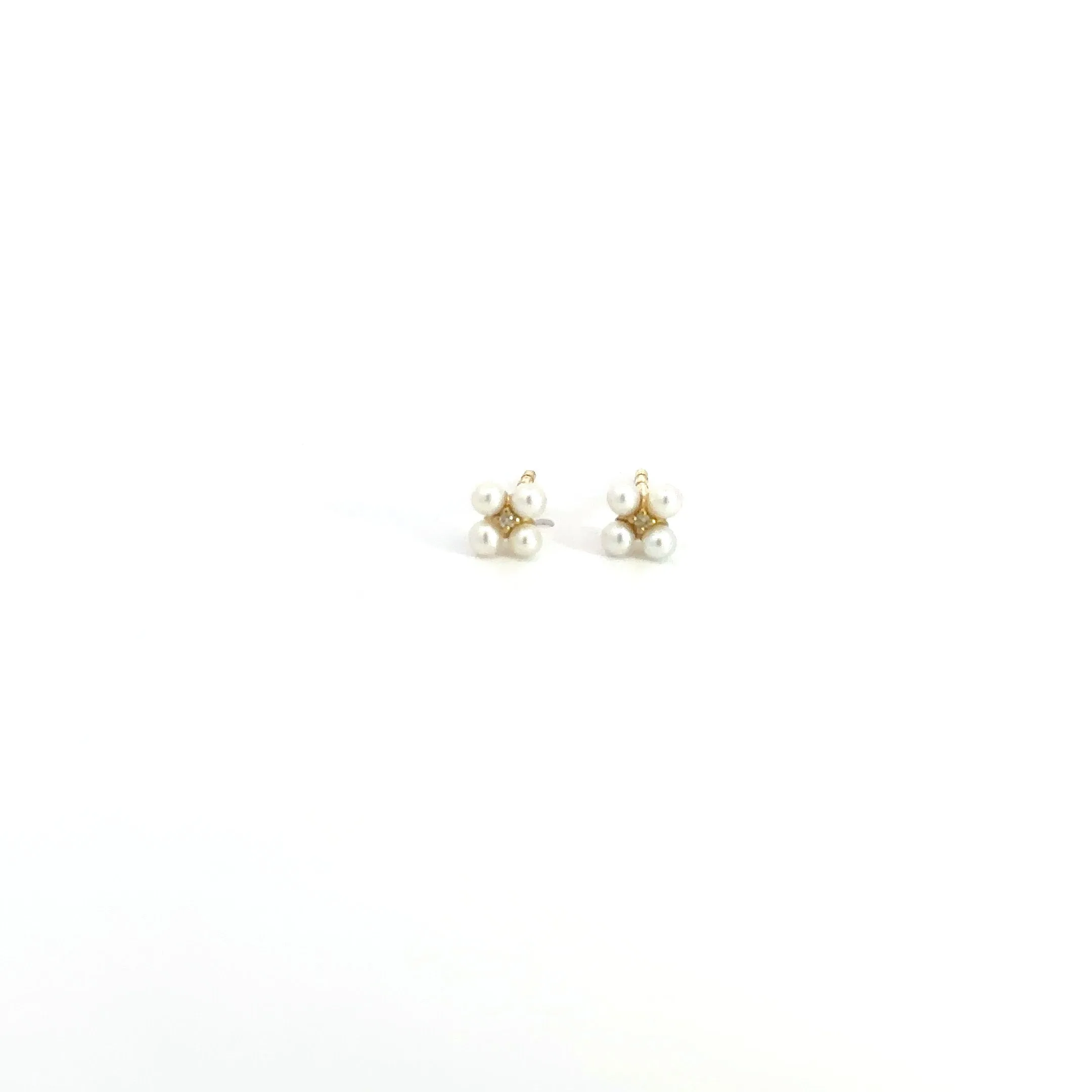 WD1080 14kt 4 Seed Pearls Stud